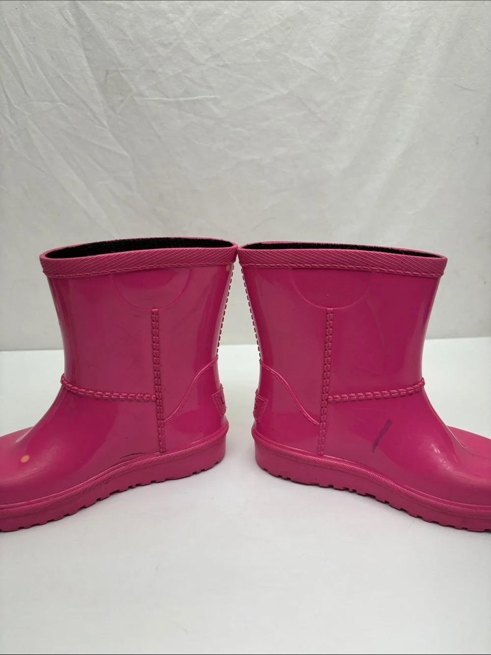 UGG Kids Pink Waterproof Rain Boots, SZ 8 toddler girl, 1(BA)